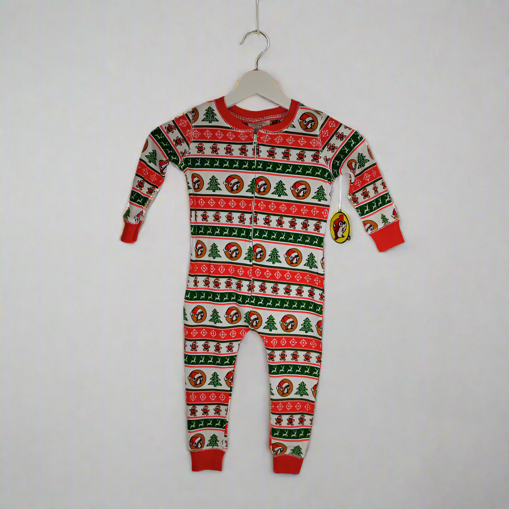 Buc-ee's Striped Christmas Onesie