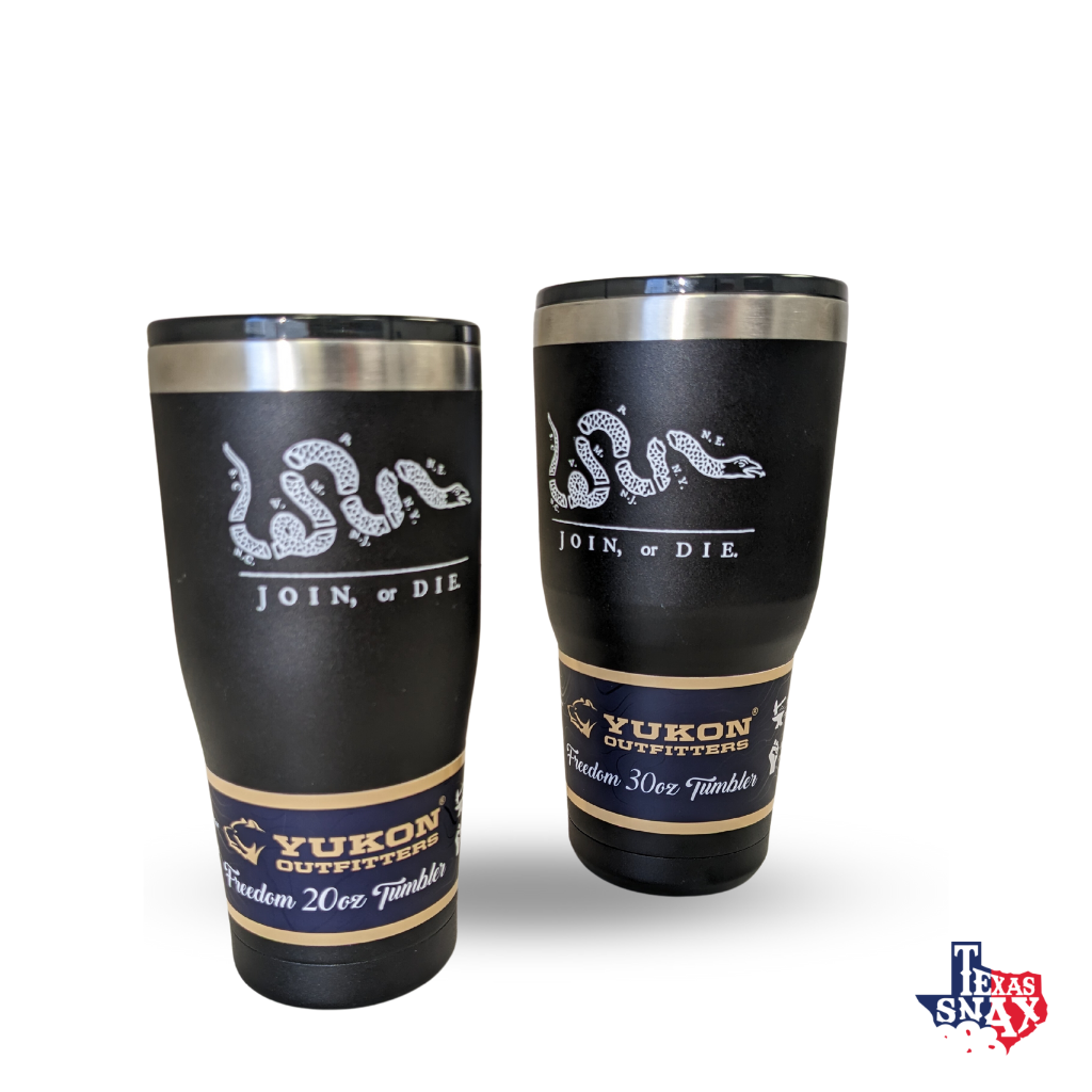 Black "JOIN, or DIE" Tumbler