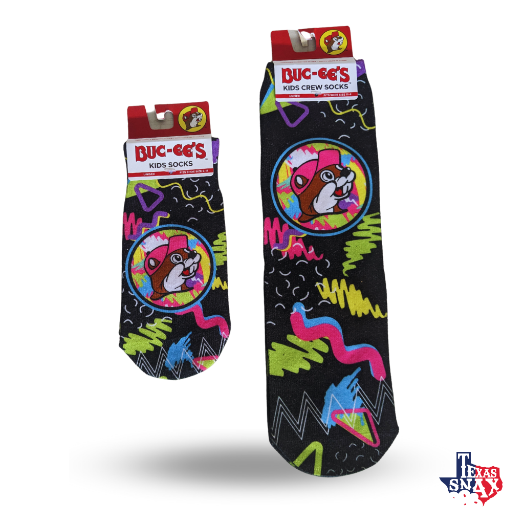 Kids Crew Socks 80's Black