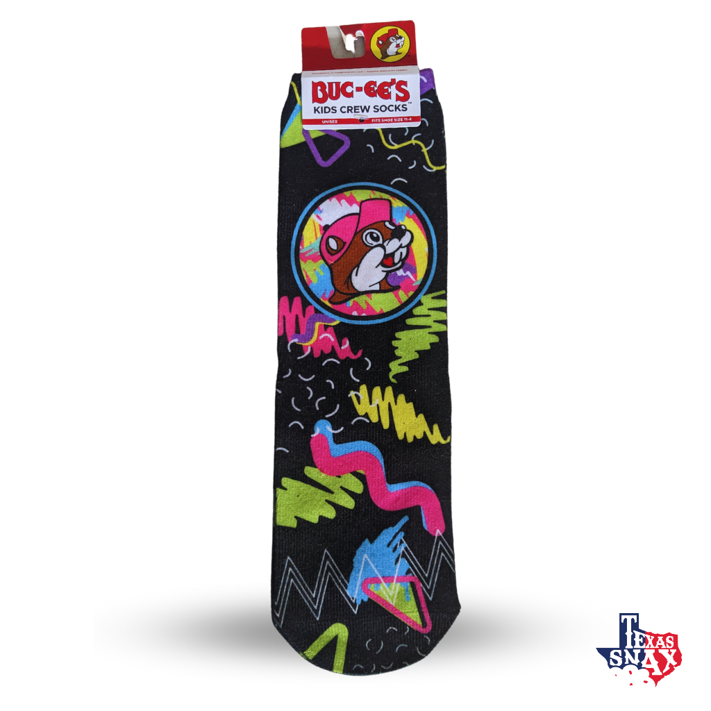 Kids Crew Socks 80's Black