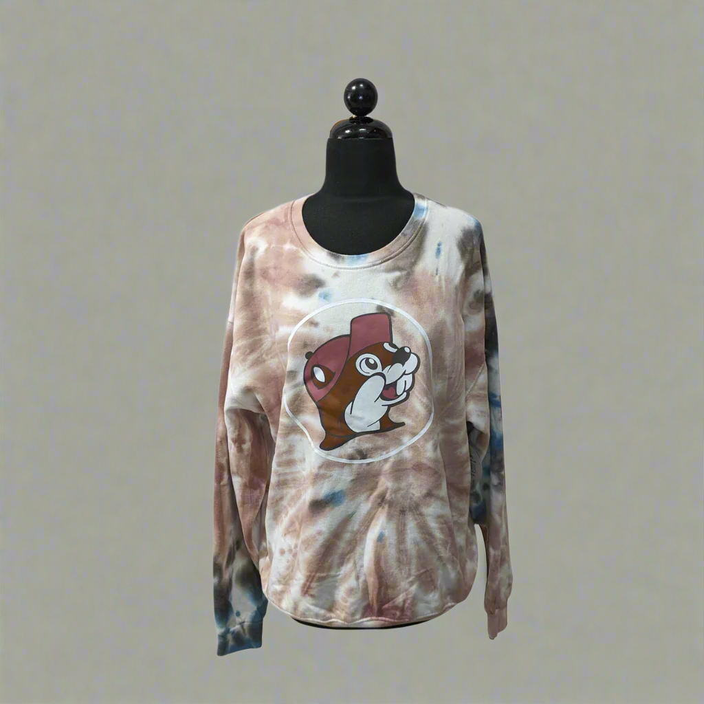 Buc-ee's Tie Dye Blue/Brown Sweat Set