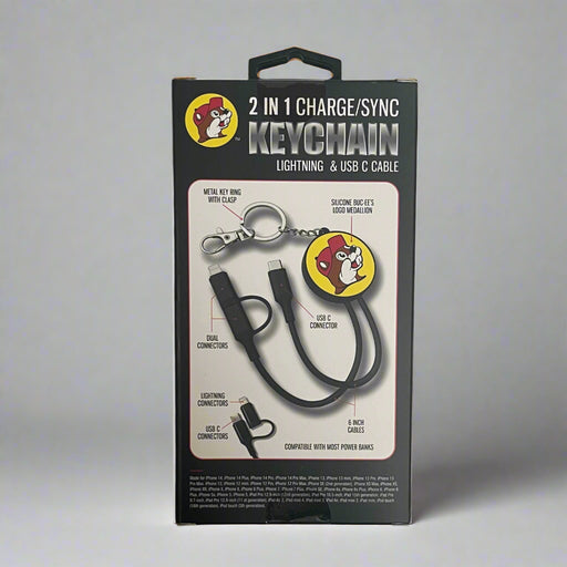 Buc-ee's 2 in 1 Keychain USB Cable
