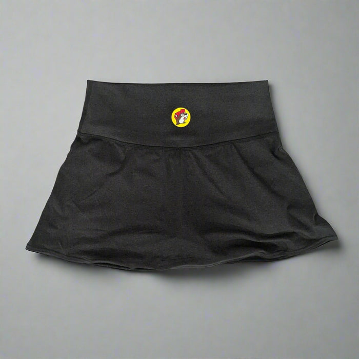 Buc-ee's Black Skort on the back is a Buc-ee's Logo on the lower back area.