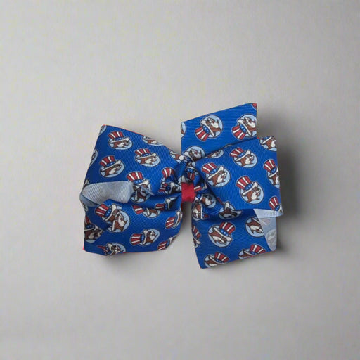 Buc-ee's Blue Large Patriotic Hair Bow