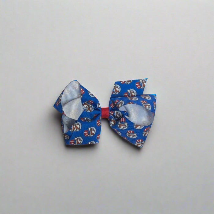 Buc-ee's Blue Small Patriotic Hair Bow