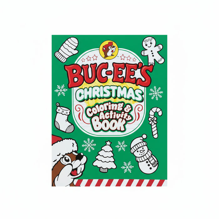 Buc-ee's Christmas Coloring Book with pages and activities all Christmas and Buc-ee's related.