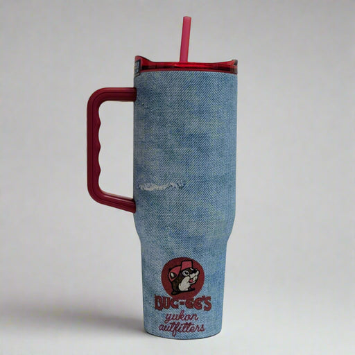 Buc-ee's Denim Tumbler Back