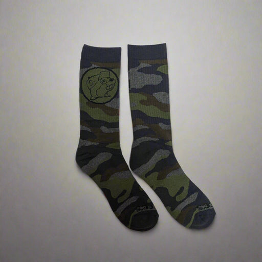 Buc-ee's Green Camo Crew Socks