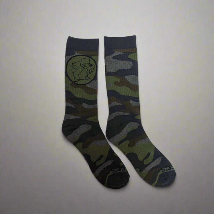 Buc-ee's Green Camo Crew Socks