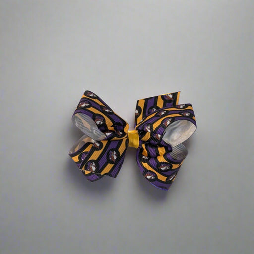 Buc-ee's Halloween Striped Small Hair Bow