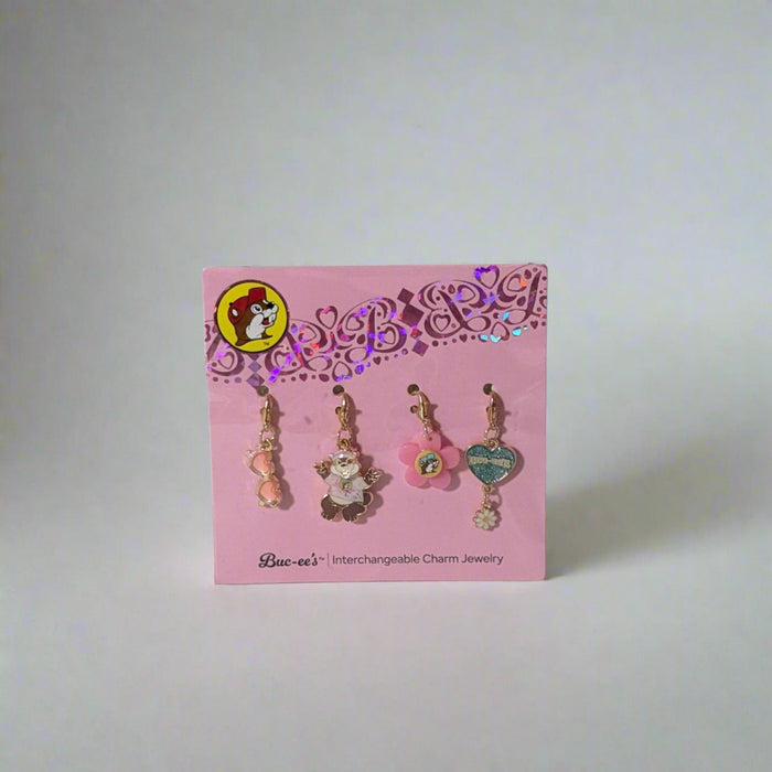 Buc-ee's Heart Glasses Charms