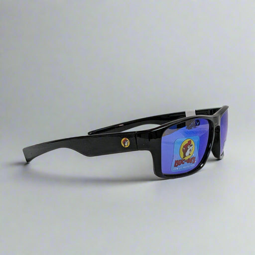 Buc-ee's Men's Black Sunglasses. Plain black with a small Buc-ee's logo on the side.