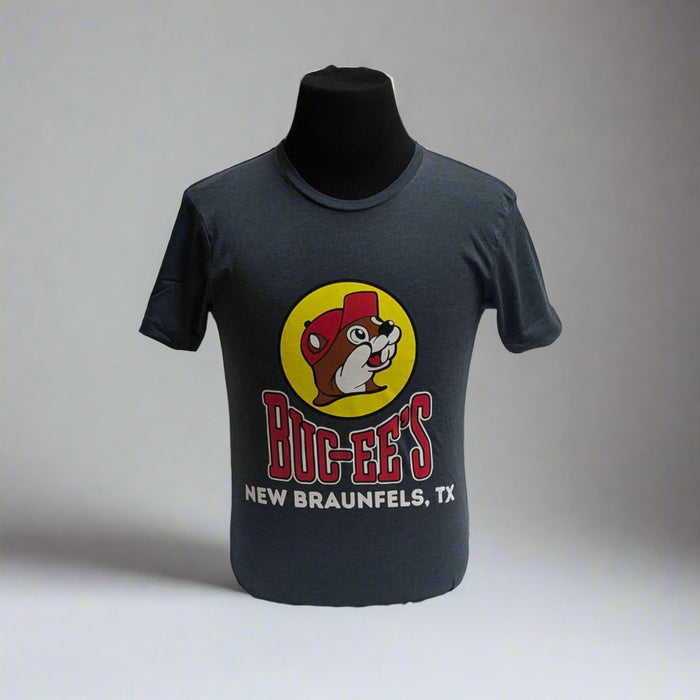 Buc-ee's Navy Location Shirt: New Braunfels, TX