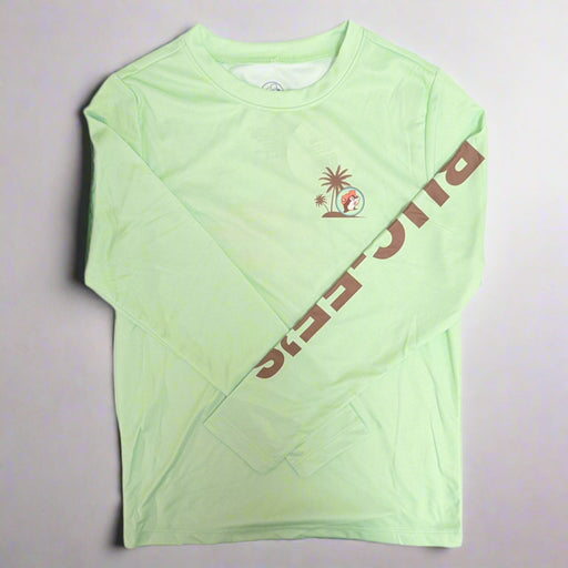Buc-ee's Performance Palm Lime Long Sleeve Shirt