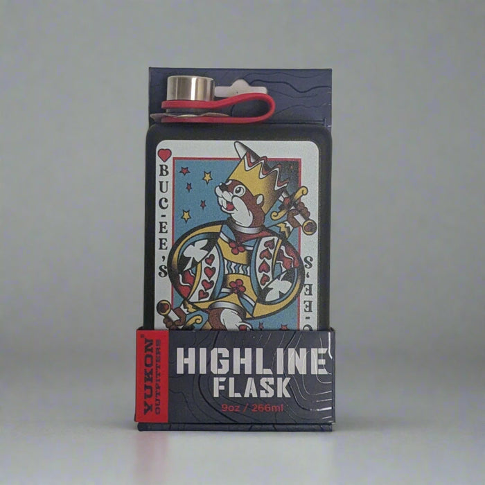 Buc-ee's Playing Card Flask. It's a 9oz. flask that is the shape and design of a playing card.