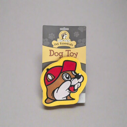 Buc-ee's Squeak Dog Toy. It's a yellow Buc-ee's beaver that sqeaks.