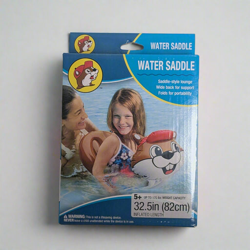 Buc-ee's Water Saddle. It's a Buc-ee Beaver saddle water floatie you can sit on in the water and float around.