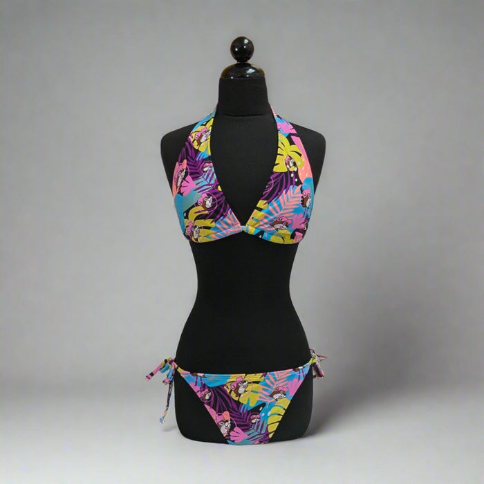 Buc-ee's Women's Tropical Bikini. Tropical palm trees very colorful and summery.