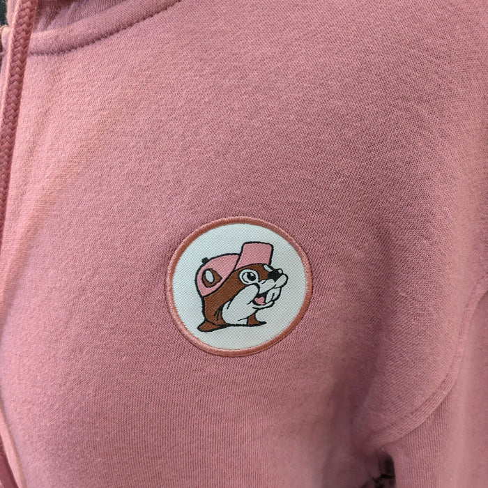 Buc-ee's Pink Full Zip Fleece Hoodie