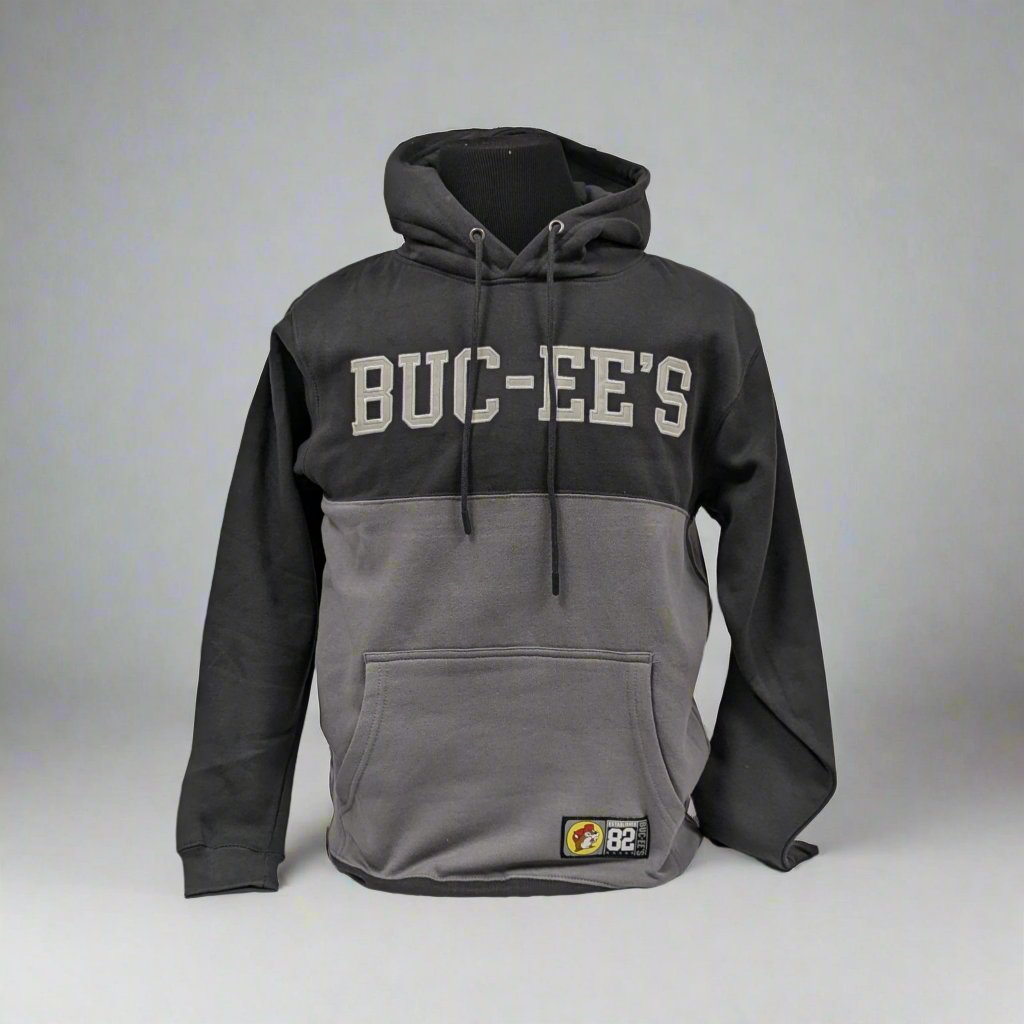 Buc ee s Black and Gray Two Tone Hoodie M