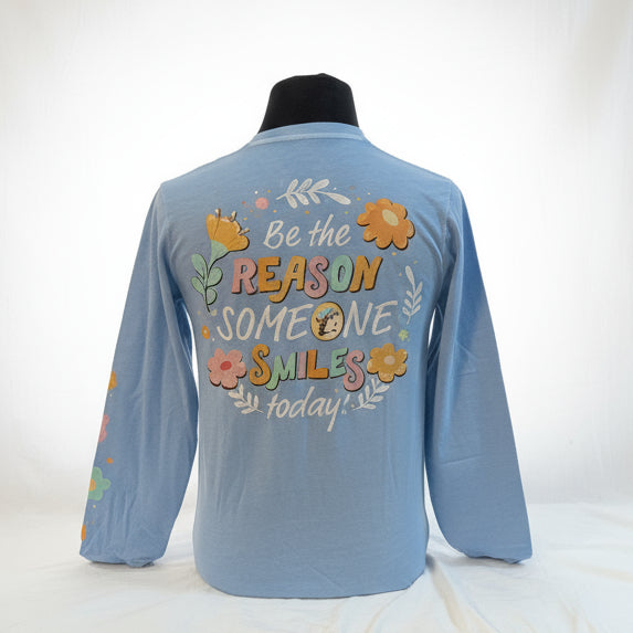 Buc-ee's "Be the Reason" Long Sleeve Blue Shirt