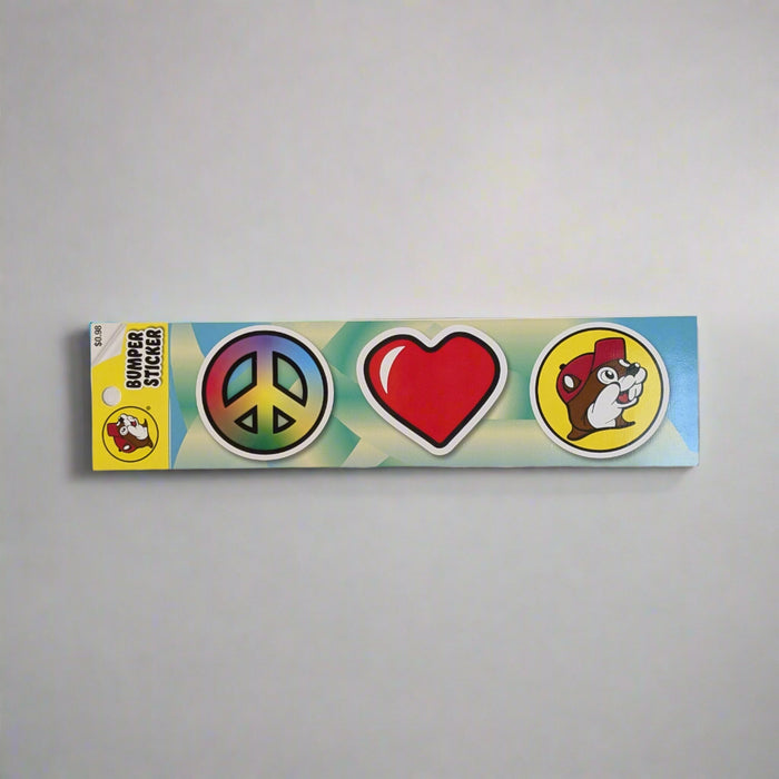 Peace Love Buc-ee's Bumper Sticker