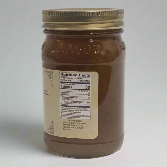 nutrition facts for the fig preserves from Buc-ee's