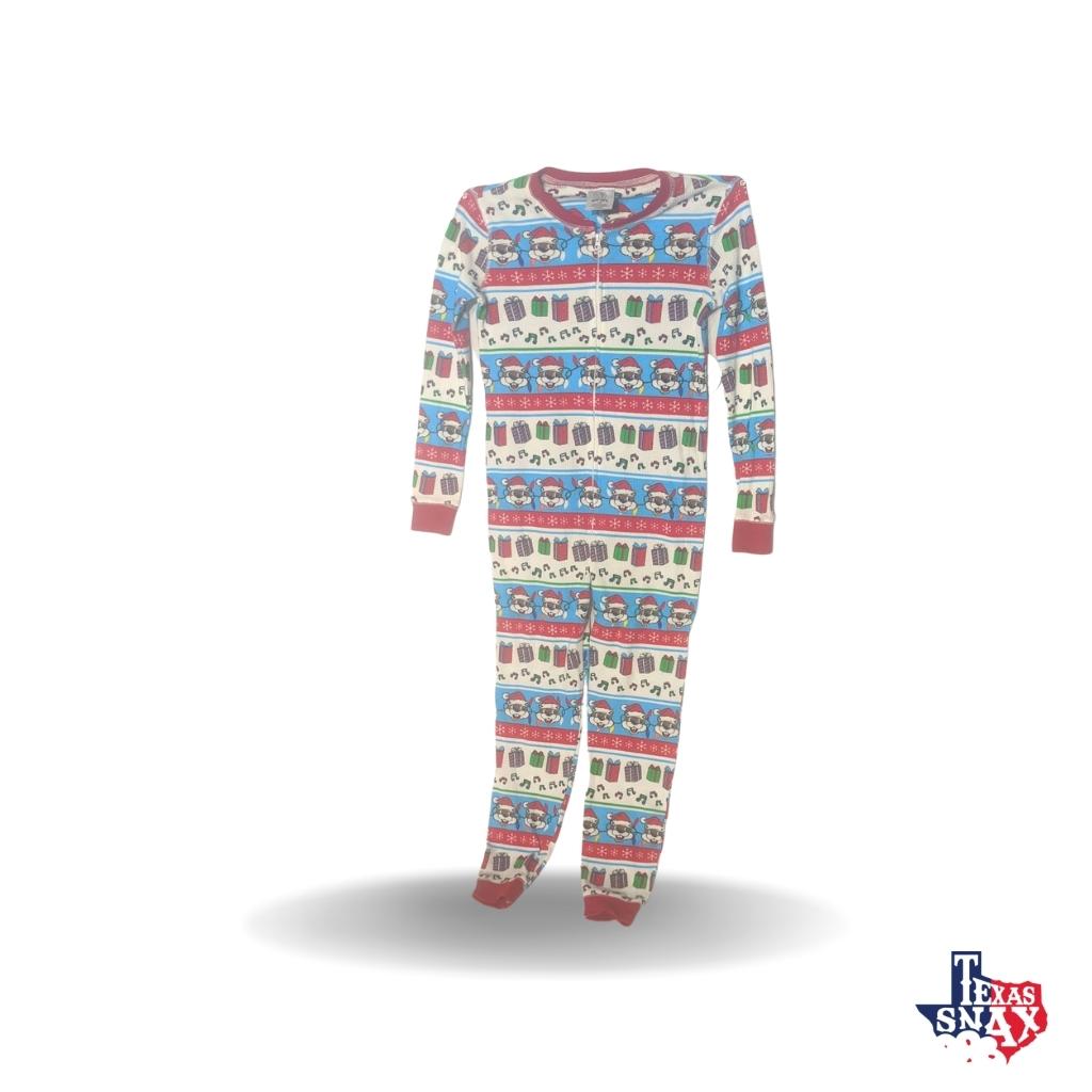 Buc-ee's White/Blue Stripes Christmas Onesie