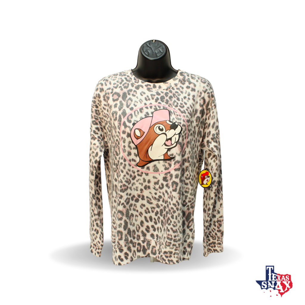 Buc-ee's Leopard Print Crew Sweater – Texas Snax