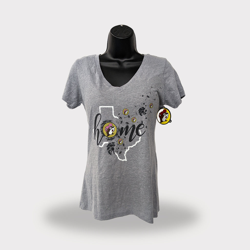 Buc-ee's Gray Texas Home with Flying Dandelions Shirt