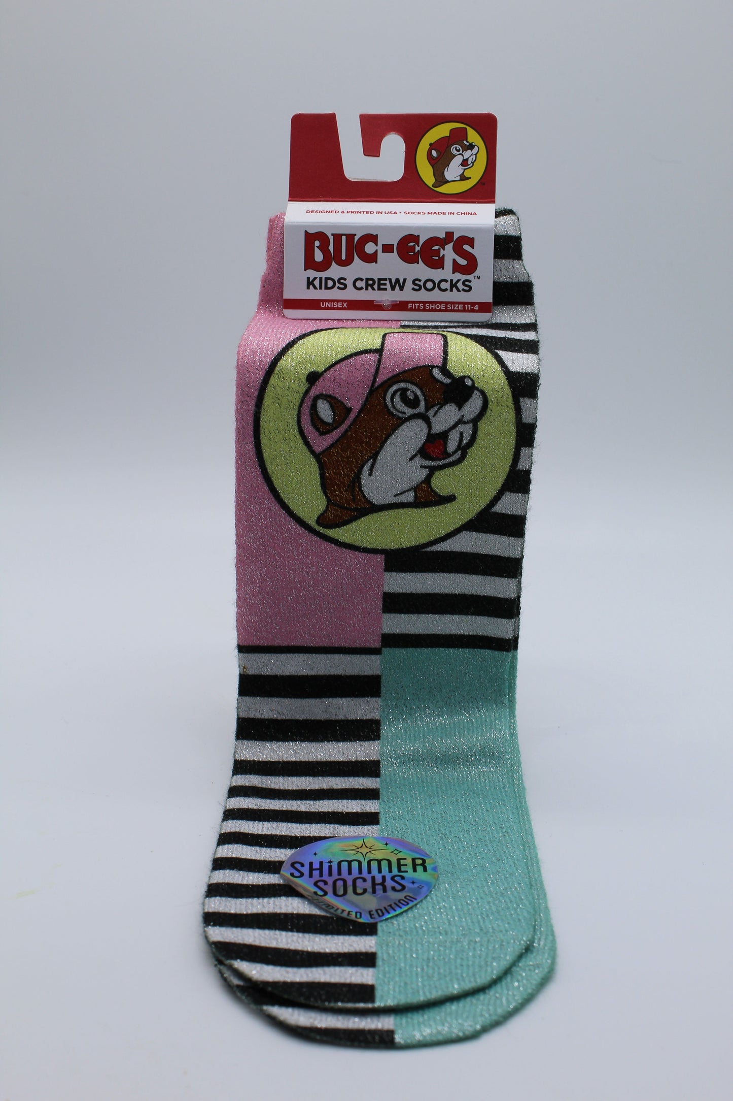 Kids Retro Shimmer Crew Socks
