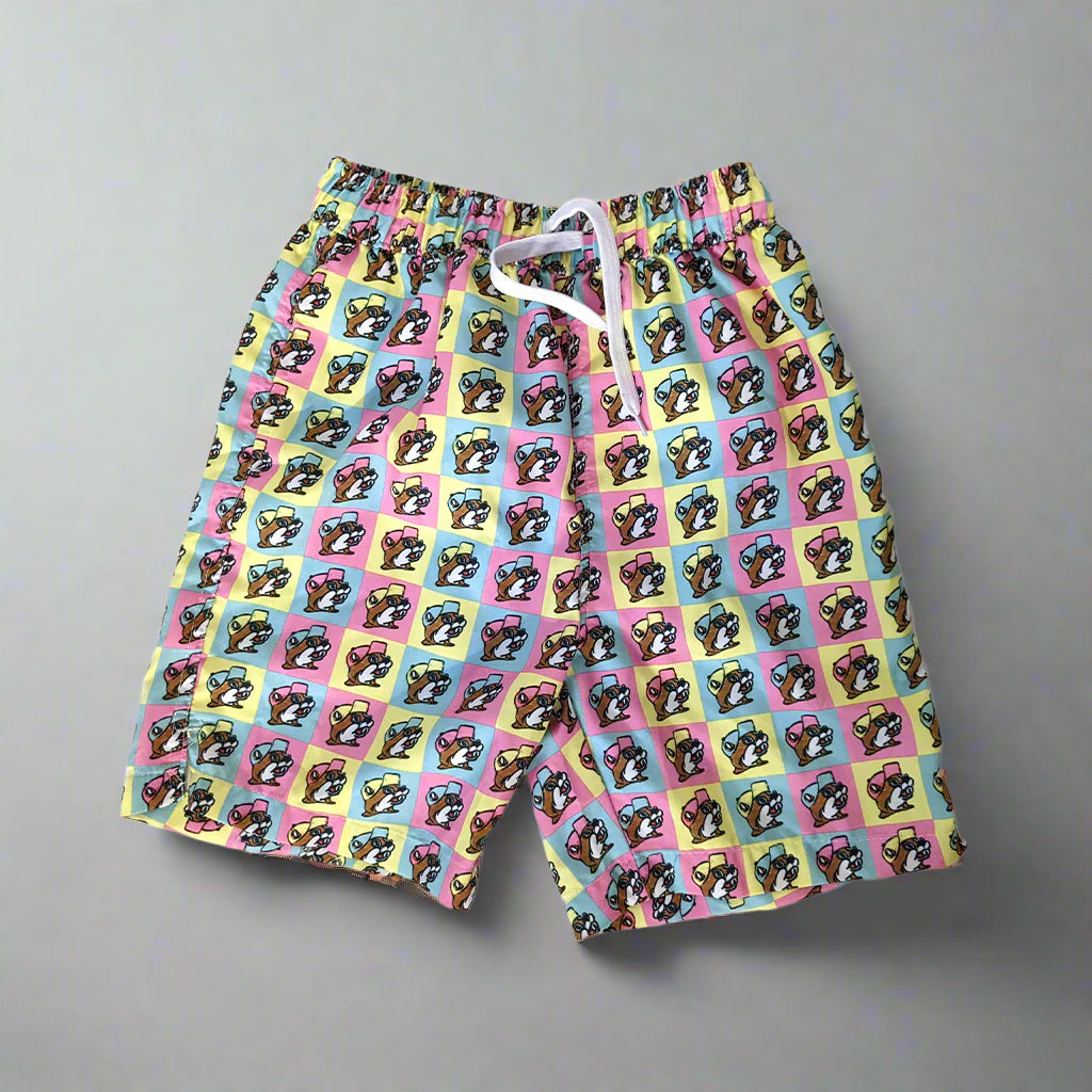Buc-ee's Boys Multicolor Logo Swim Shorts
