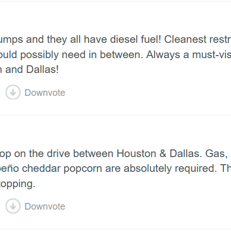 Remember Foursquare?  Buc-ee's got rave reviews.