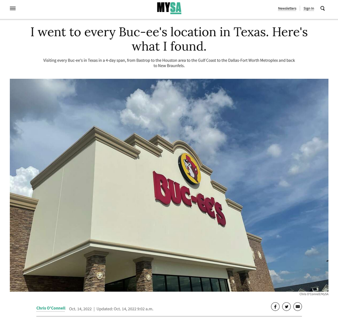 Another Dude Embarked to Visit All the Buc-ee's in Texas
