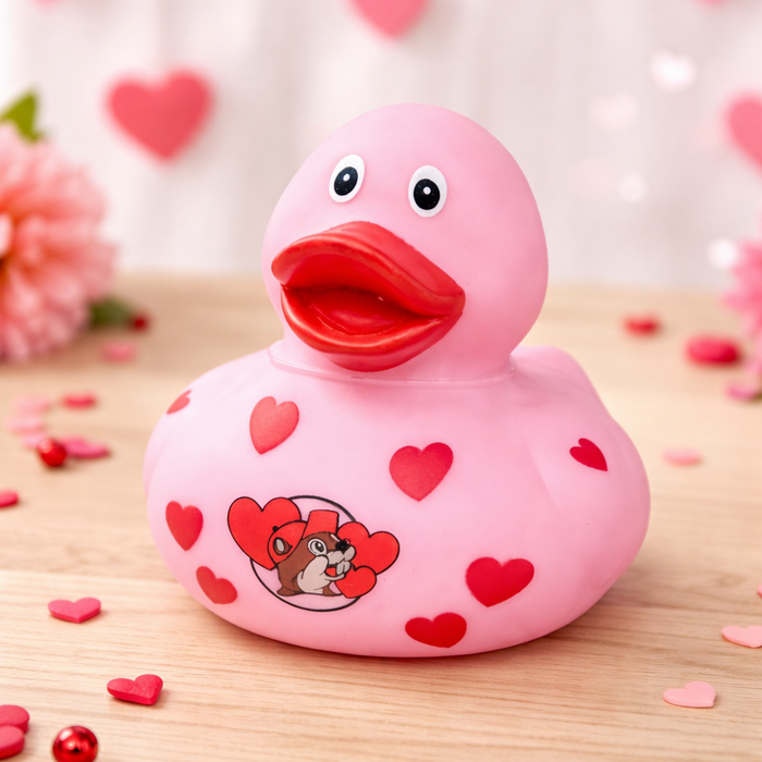 Buc-ee's Rubber Ducky With Hearts