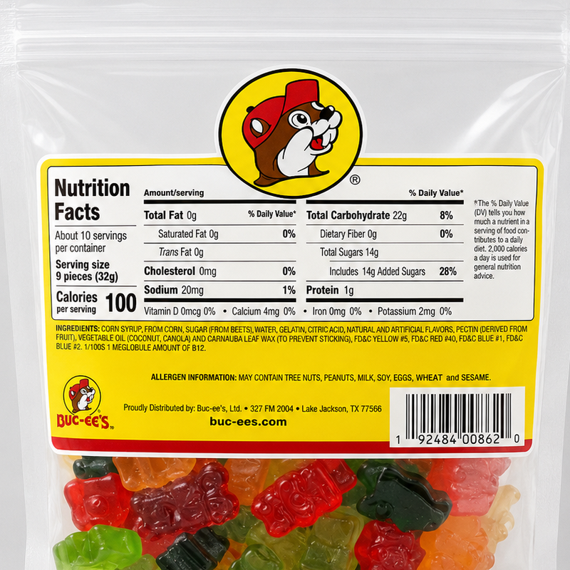 Buc-ee's 12 Flavor Gummi Bears