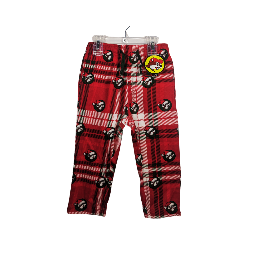 Red Tie Waist Check Pj Trousers