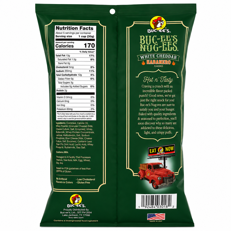 Buc-ee's Nug-ees White Cheddar Habanero