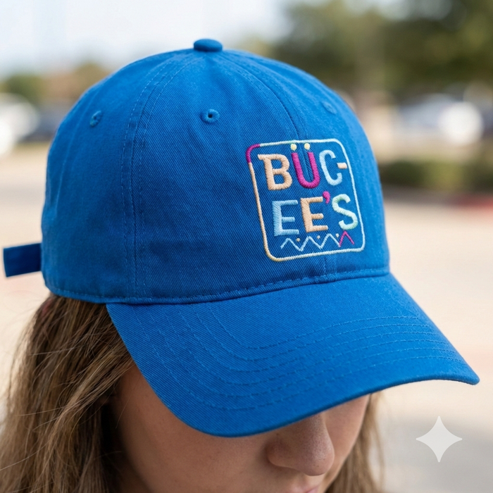 Buc-ee's Tiki Square logo Blue Hat