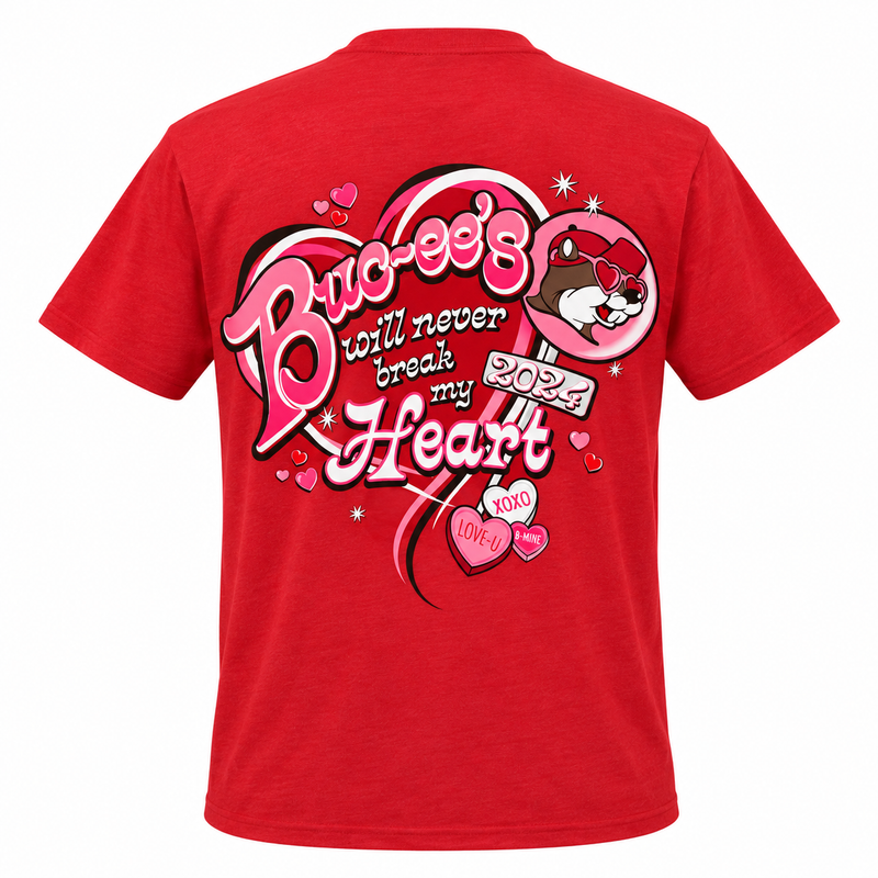 Buc-ee's "Will Never Break My Heart" Valentine's Shirt