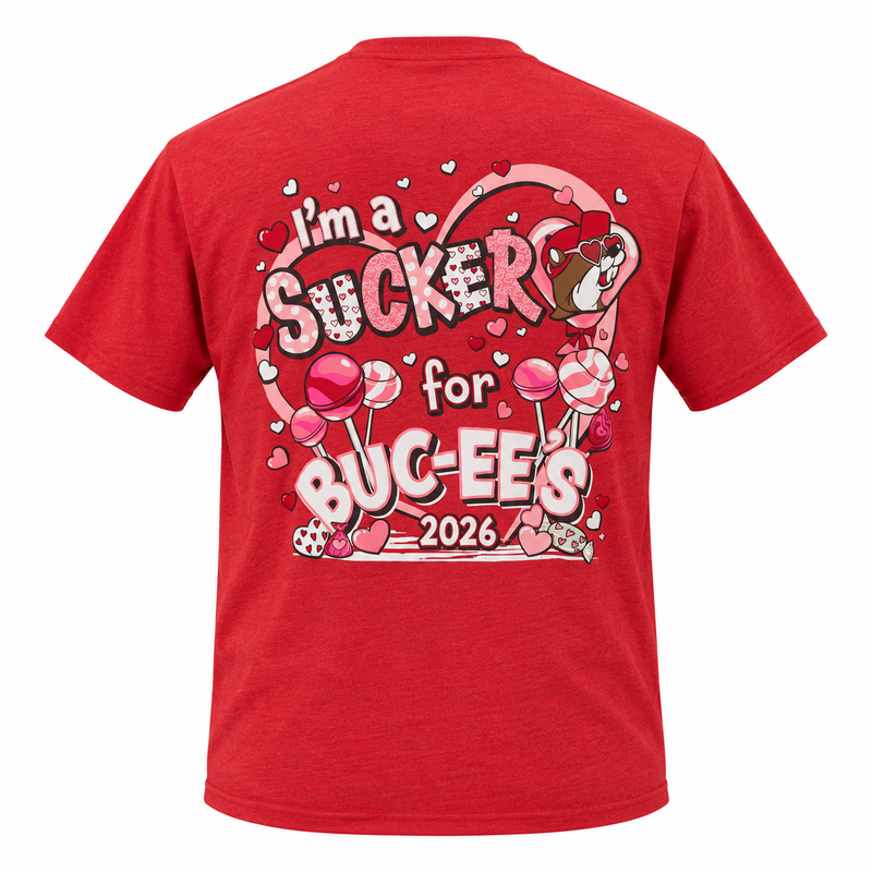 Buc-ee's "I'm A Sucker For Buc-ee's" 2026 Valentine's T-Shirt