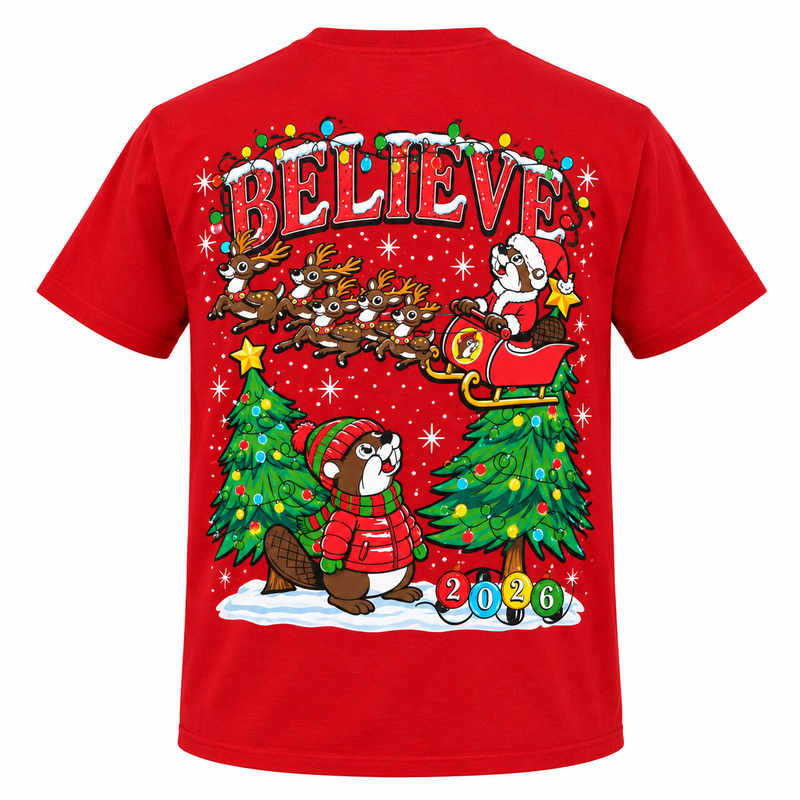 Buc-ee's Adult Christmas "Believe" Shirt