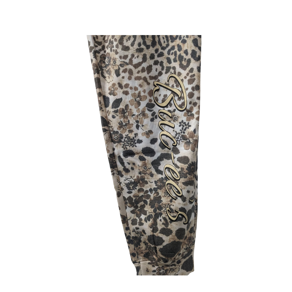 Buc-ee's Tan Leopard Fleece Sweatpants