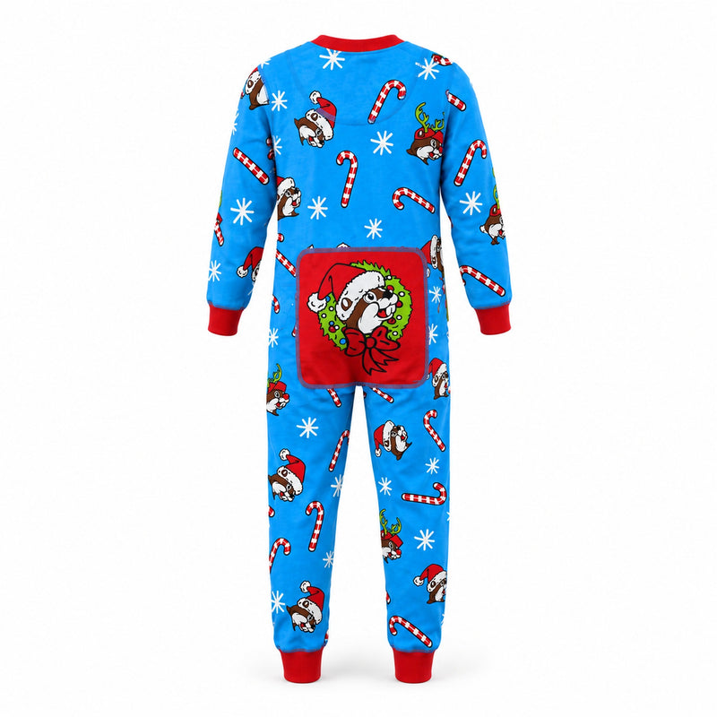 Buc-ee's Blue Christmas Onesie - Adult