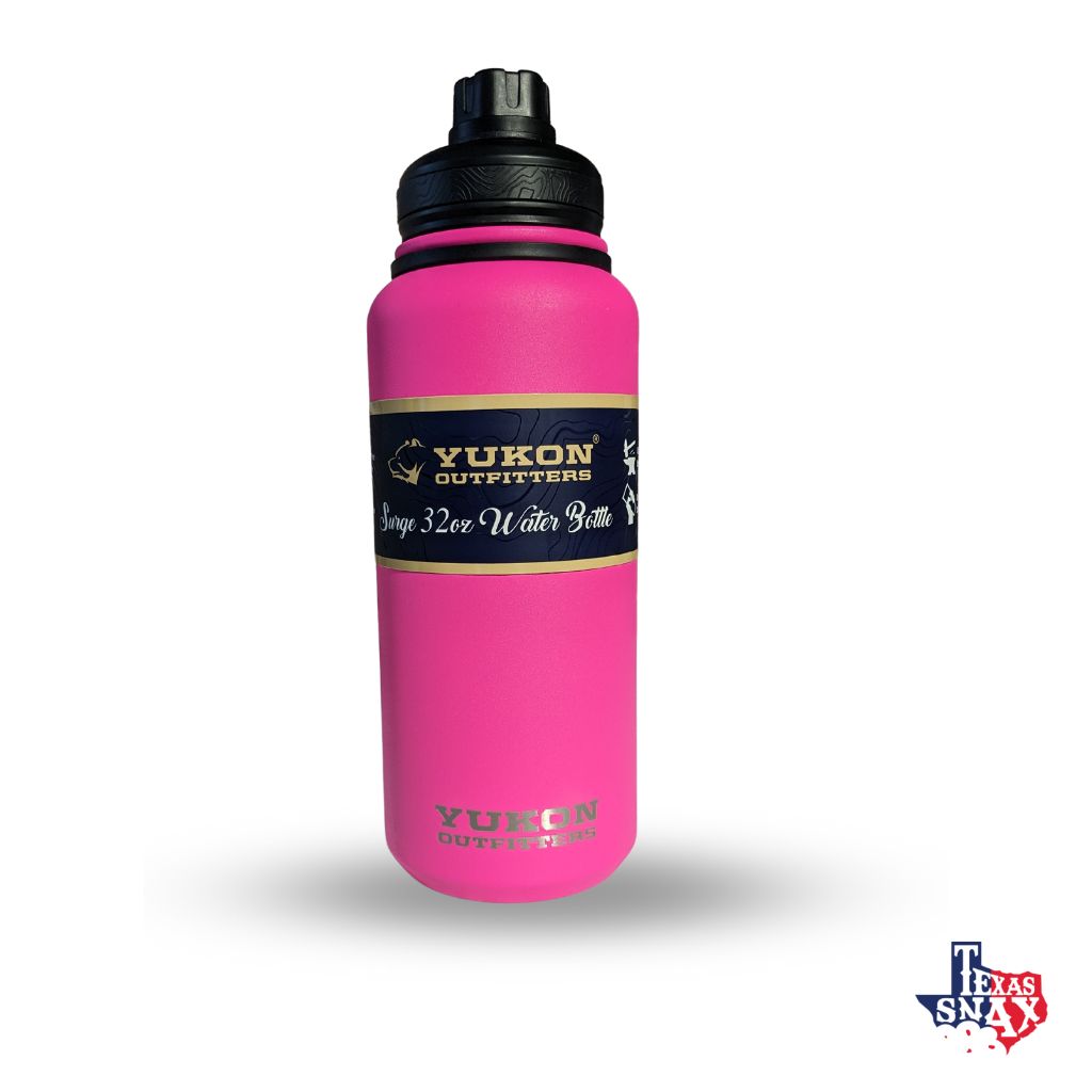 Yukon Outfitters 32oz Surge Water Bottle Shocking Pink YSB32SP