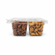 Side view of the Buc-ee's four-compartment nut serving tray