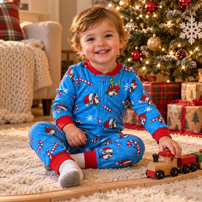 Buc-ee's Blue Christmas Onesie - Toddler