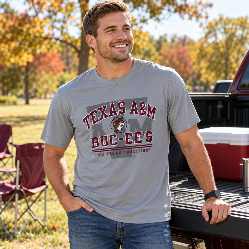 Buc-ee's Texas A&M Gray Shirt- Adult