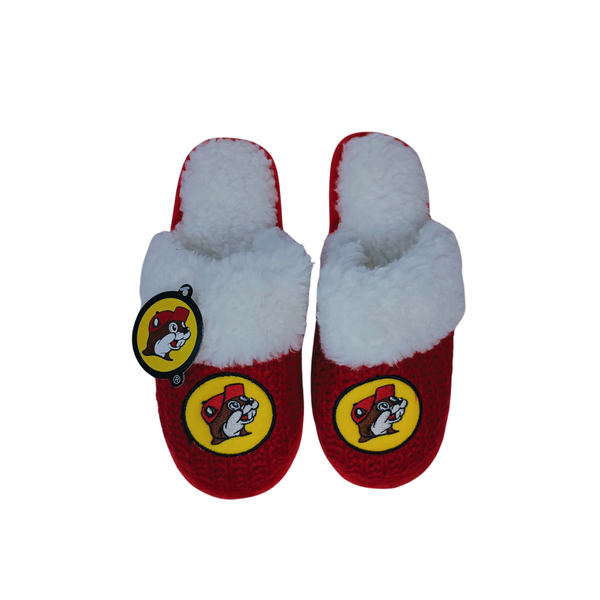 Buc ee s Red Knit Slipper Texas Snax