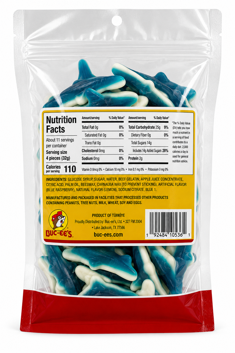 Buc-ee's Blue Gummi Sharks